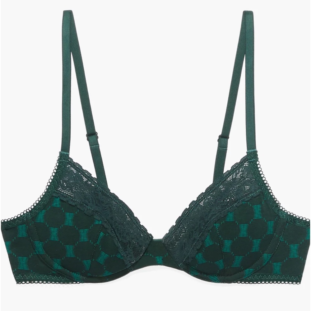 Cotton Essentials Lace-Trim
Unlined Bra